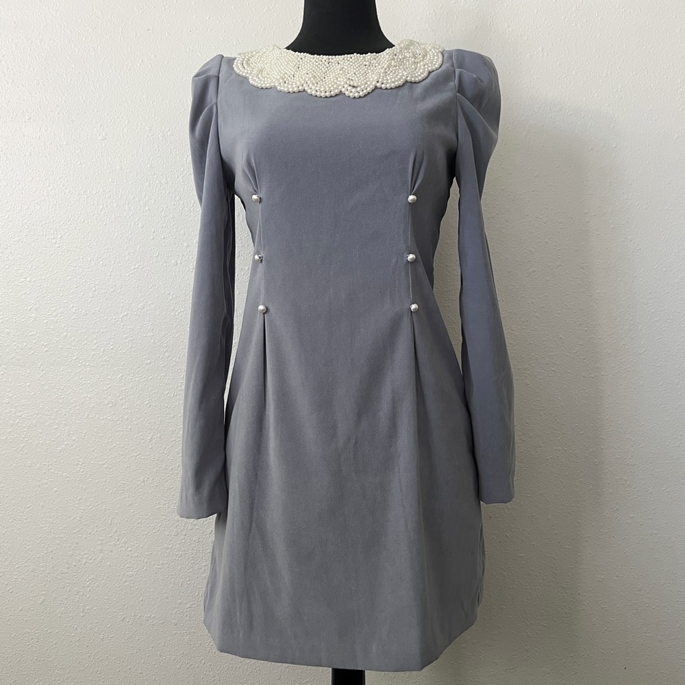 Donna Bella Korean Scoop Neck Mini Dress Size M